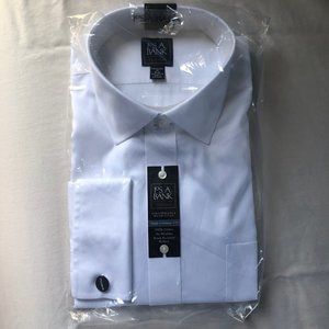 Dress Shirt New in Package Jos A Bank White 18x34